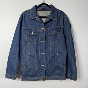 Pentimento Britannia Vintage Denim Jacket Medium Dark Wash Trucker USA